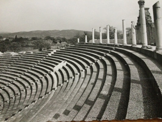 Vintage 1930s postcard b&w Roman Theatre Vaison-la-Romaine France