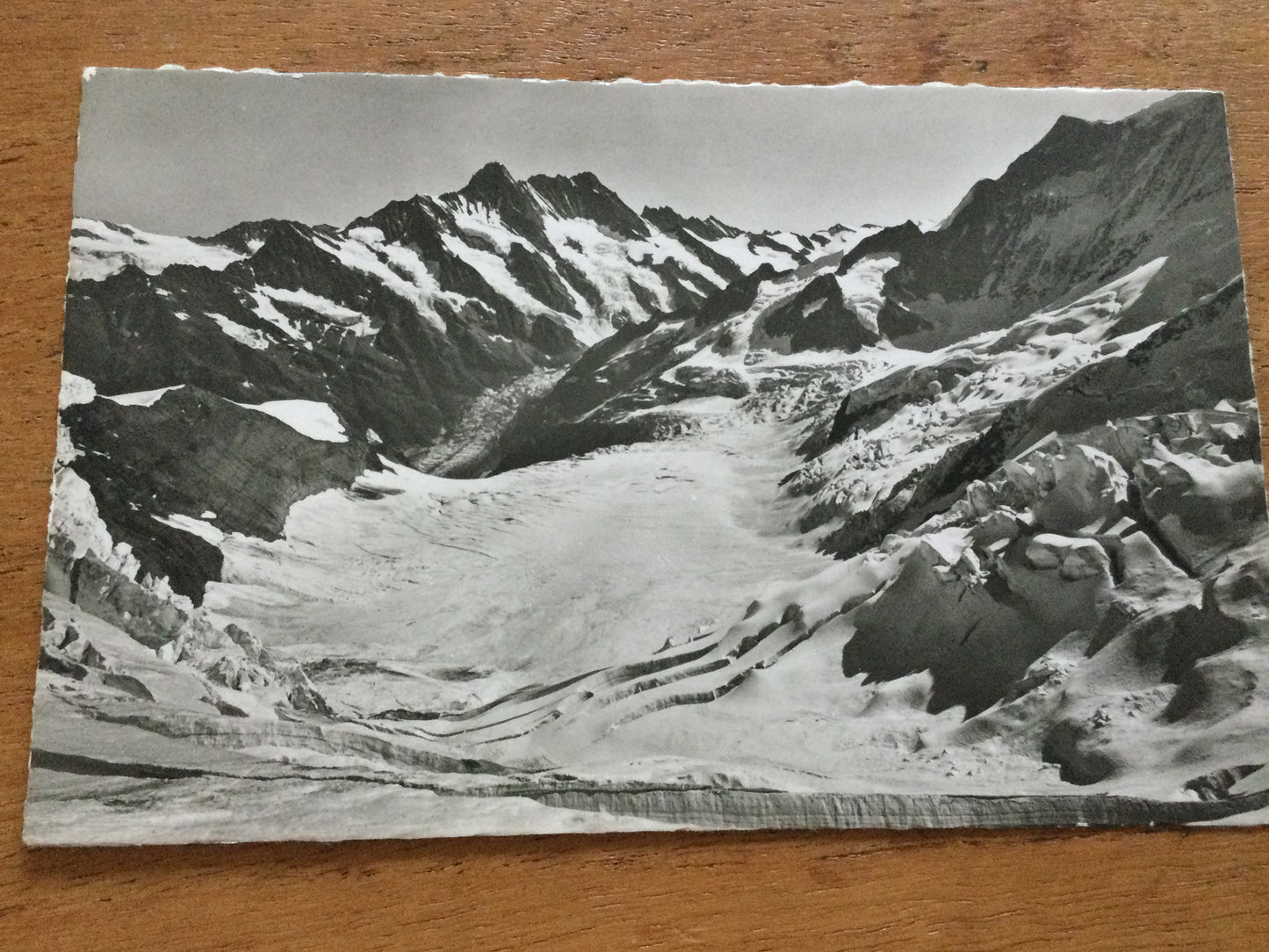 Vintage 1930s postcard b&w Eismeer Station Jungfraubahn SWITZERLAND snowy scene