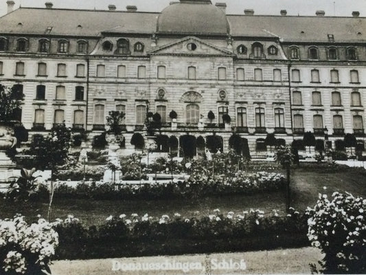 Vintage 1930s postcard b&w Donaueschingen Schloss Castle GERMANY  Fürstlich Fürstenbergisches Schloss