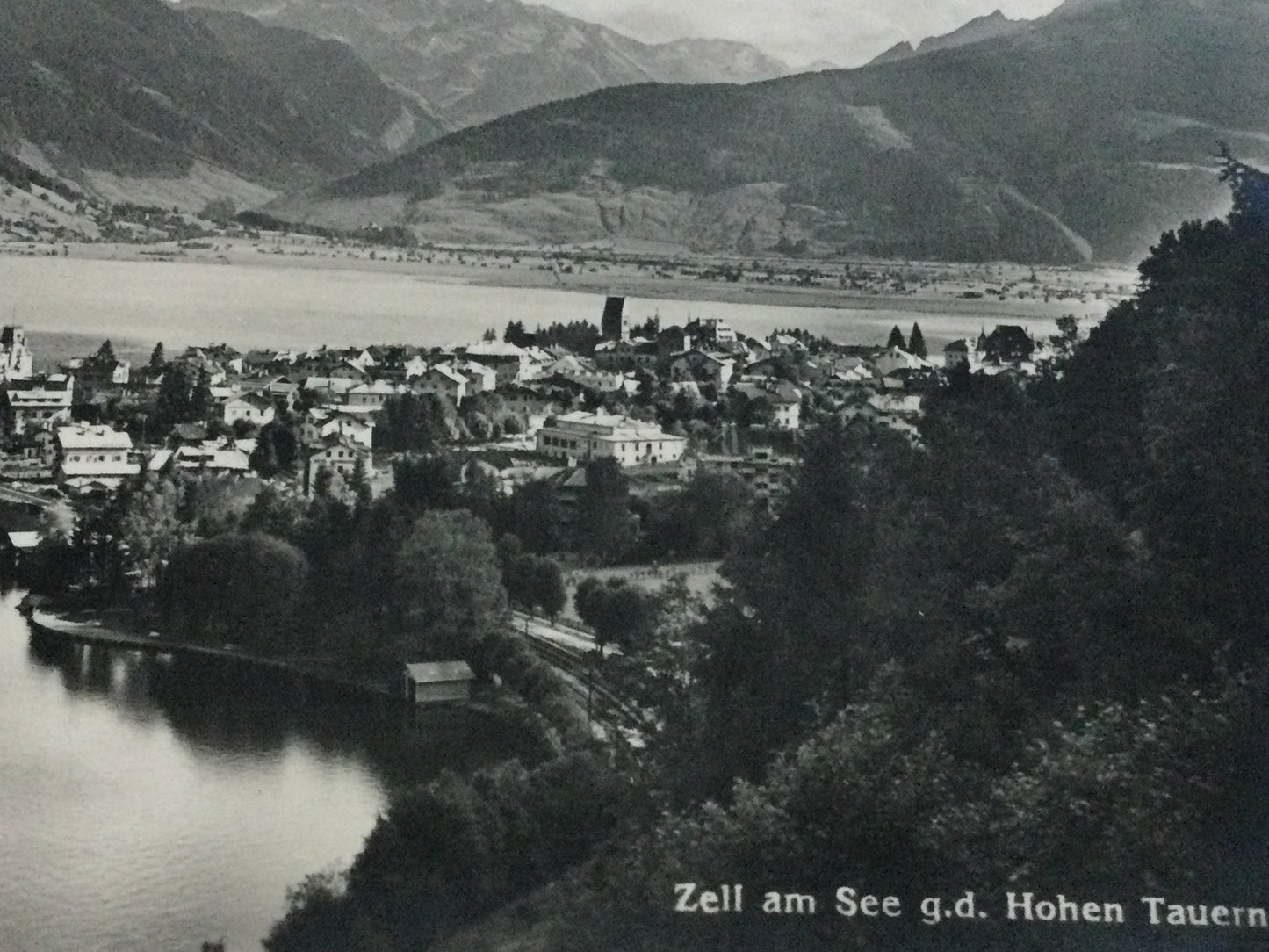 Vintage 1930s postcard b&w Zell am See Salzburg AUSTRIA Hohen Tauern National Park