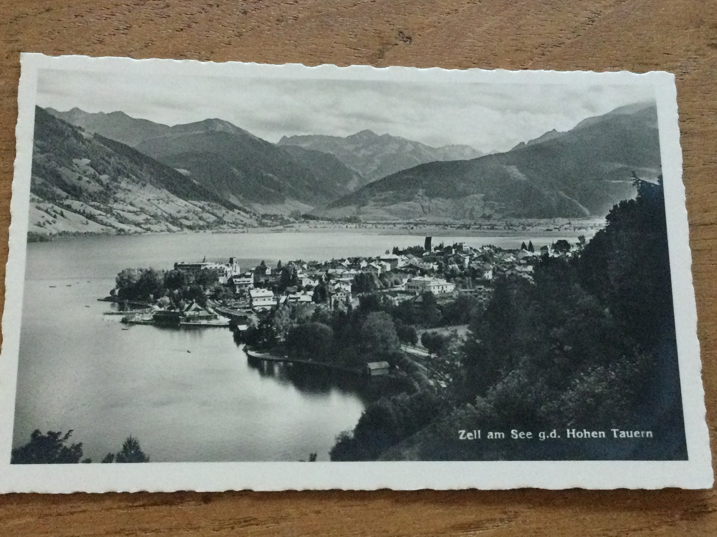 Vintage 1930s postcard b&w Zell am See Salzburg AUSTRIA Hohen Tauern National Park