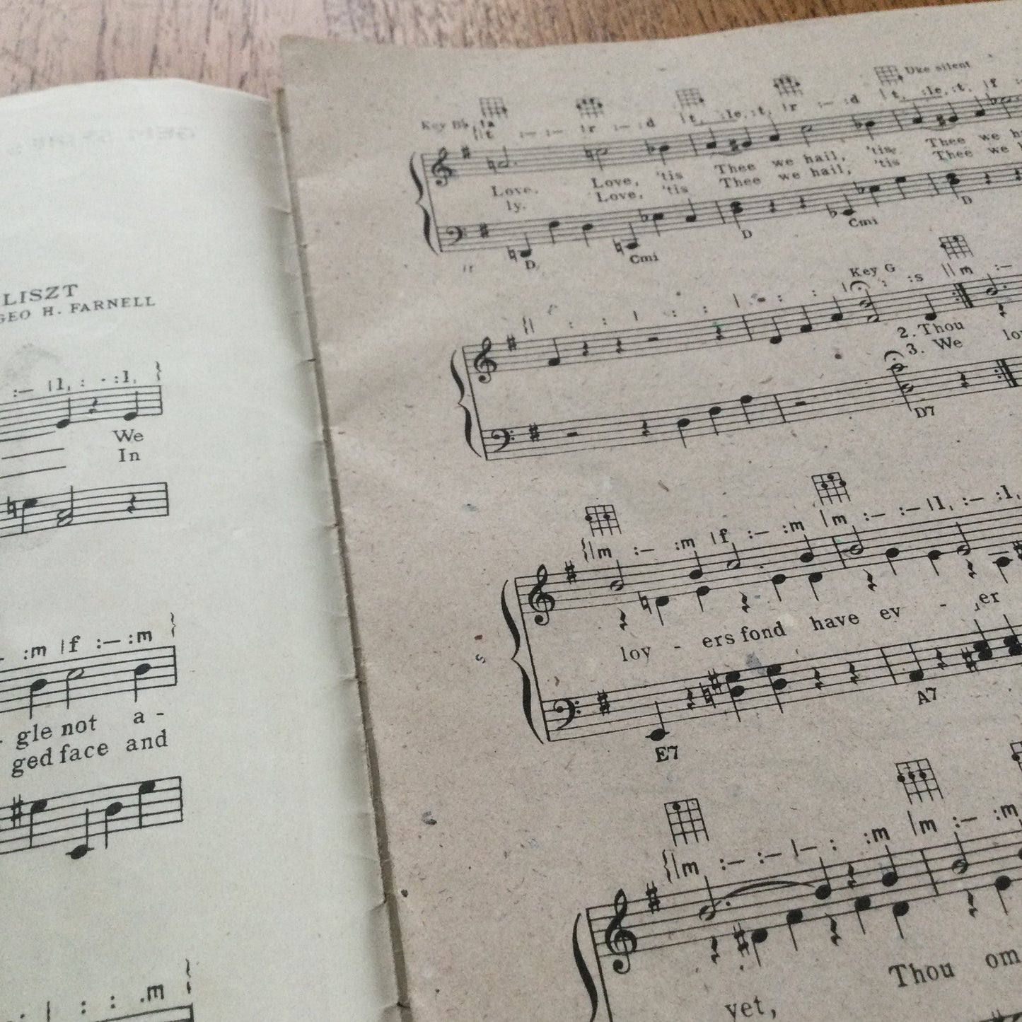 Vintage Sheet Music 'Songs of Yesterday' 1930s 1934 Piano Ukulele Accordion. Liszt Auber Cranbrook