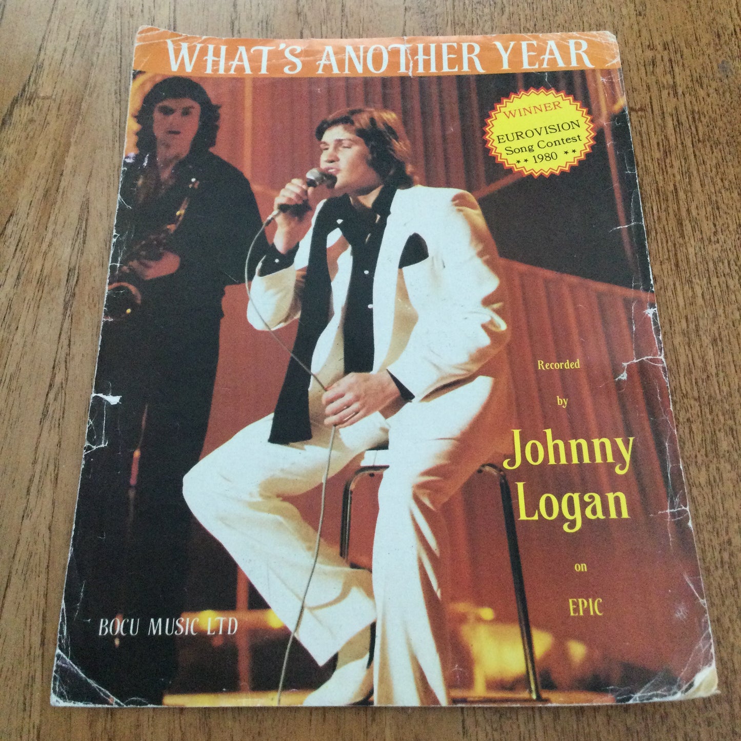 Vintage Sheet Music 'What's Another Year' 1980 Johnny Logan EUROVISION memorabila Shay Healy
