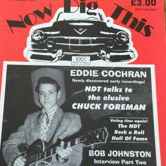 'Now Dig This' Magazine No. 178. December 1997 Rock n Roll. Eddie Cochran, Chuck Foreman