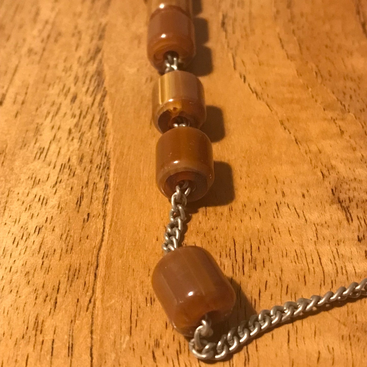 Worry Beads – Brown Plastic Beads | Tactile & Soundful | 17" Long | Preloved