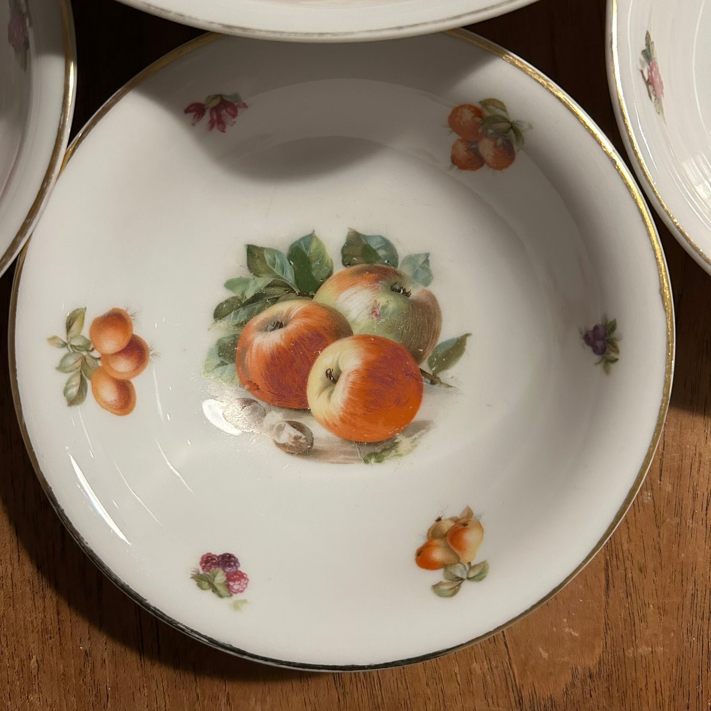 Set of 6 Dessert Bowls & Large Serving Bowl – Schumann Arzberg, German China | Fruit & Berries Design