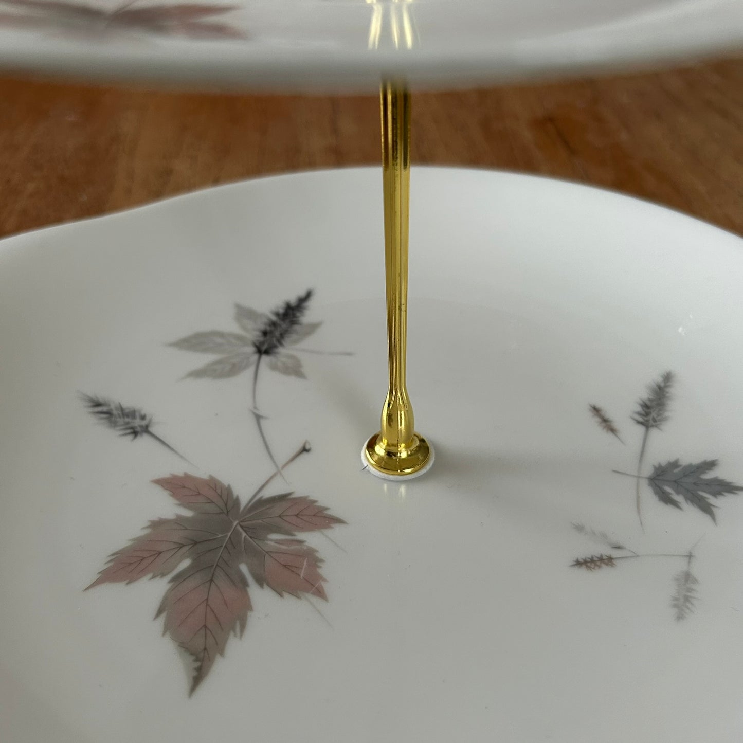 Royal Doulton Tumbling Leaves 2-Tier Cake Stand – Timeless and Practical - Autumnal china