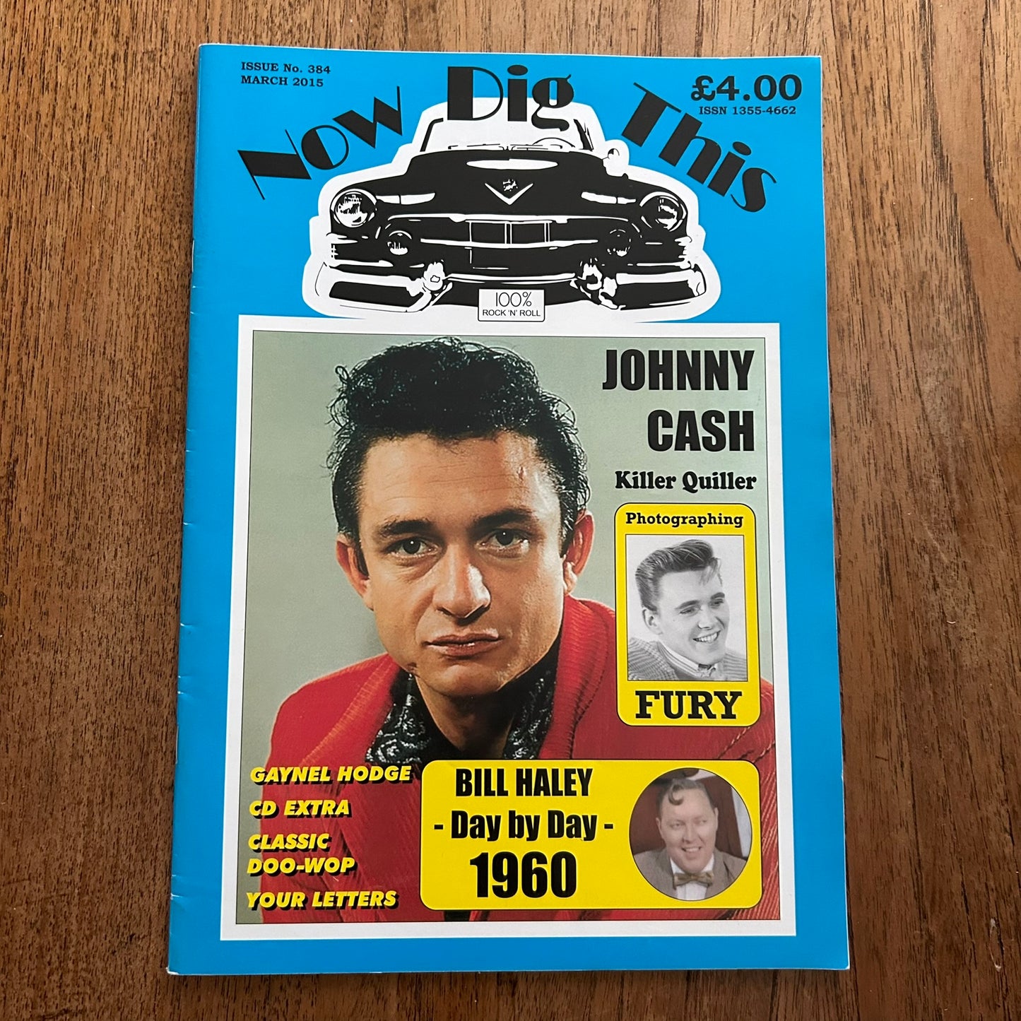 'Now Dig This' Magazine No. 384 March 2015. Rock n Roll Magazine / Memorabilia Bill Haley Johnny Cash