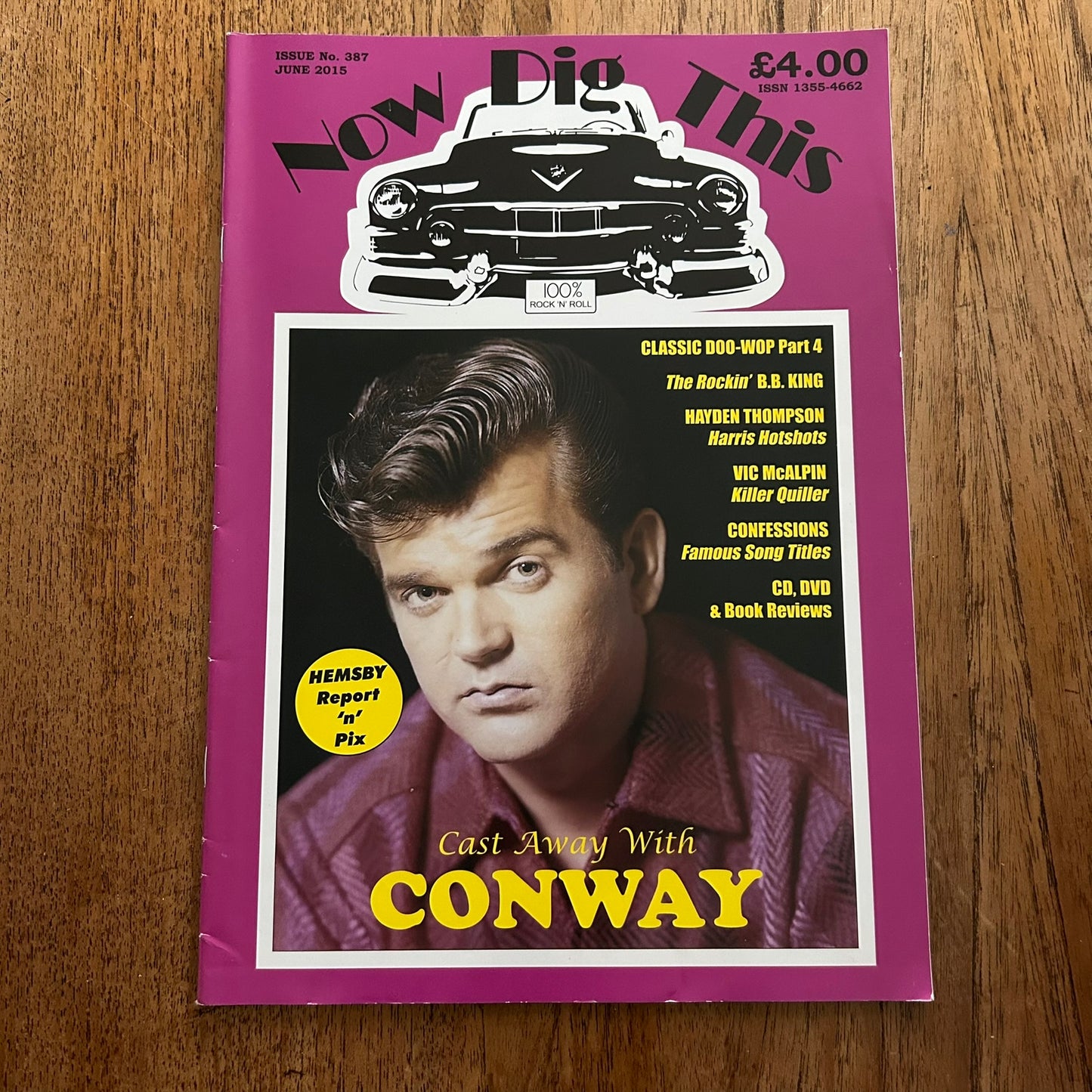 'Now Dig This' Magazine No. 387 June 2015. Rock n Roll Magazine / Memorabilia Conway Twitty