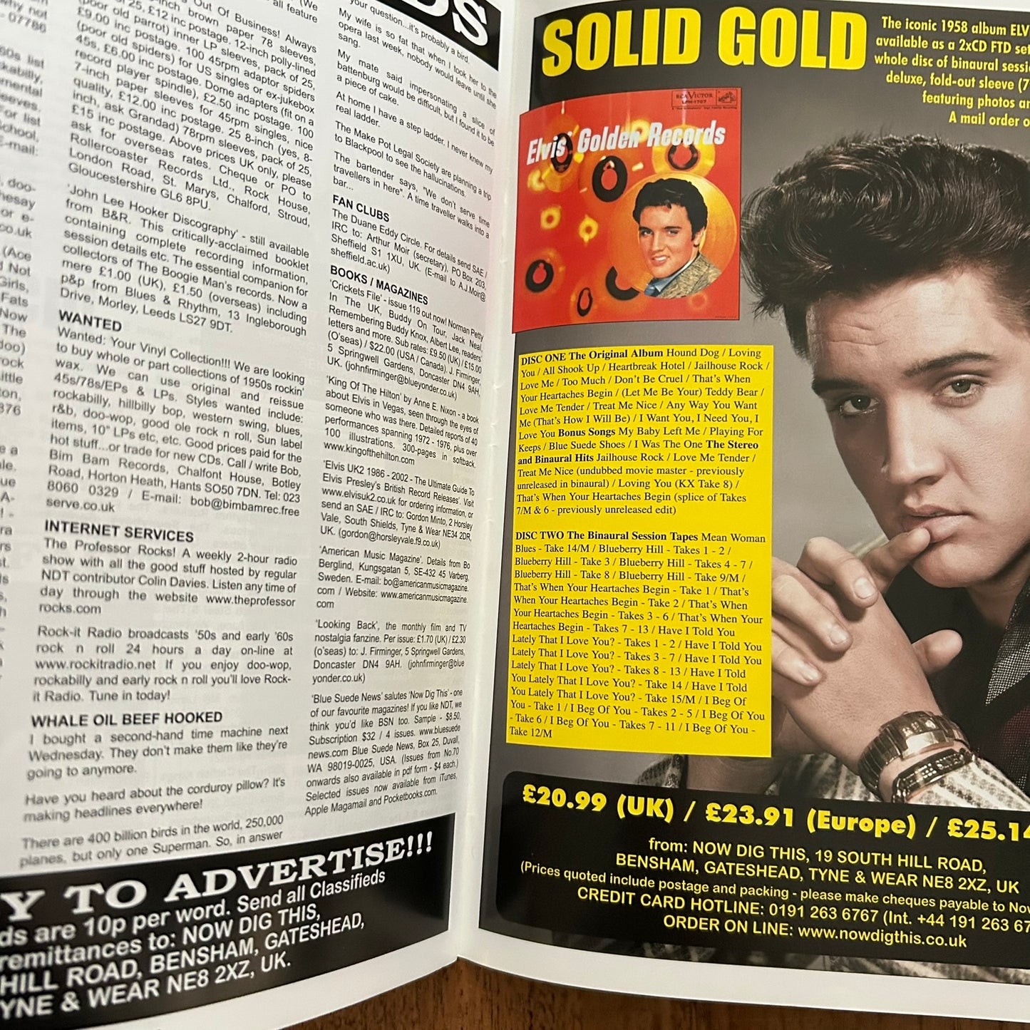 'Now Dig This' Magazine no. 388. July 2015. Rock n Roll memorabilia. Rockabilly, Johnny Chester Dowling