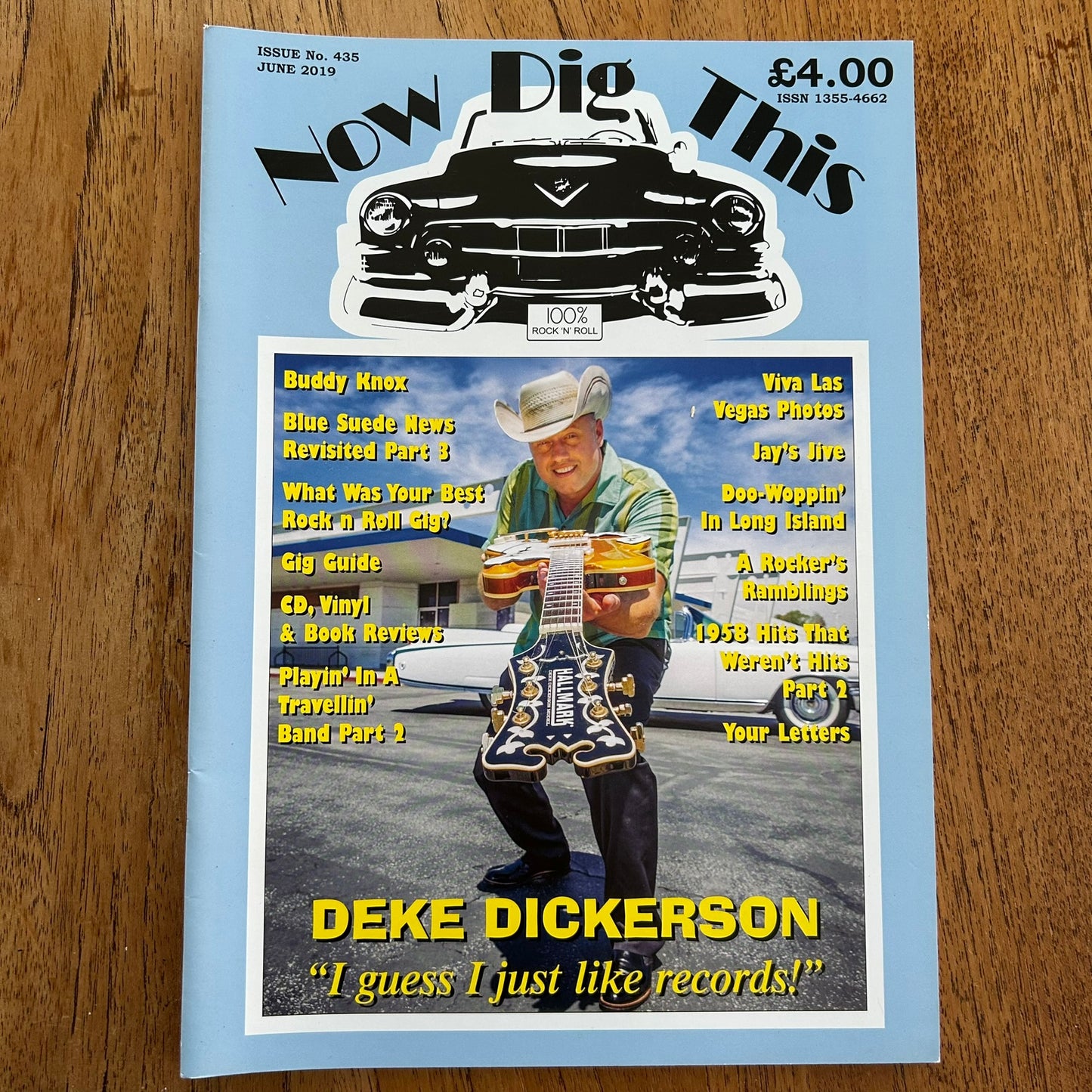 'Now Dig This' Magazine no. 435. June 2019. Rock n Roll memorabilia. Deke Dickerson, Buddy Knox