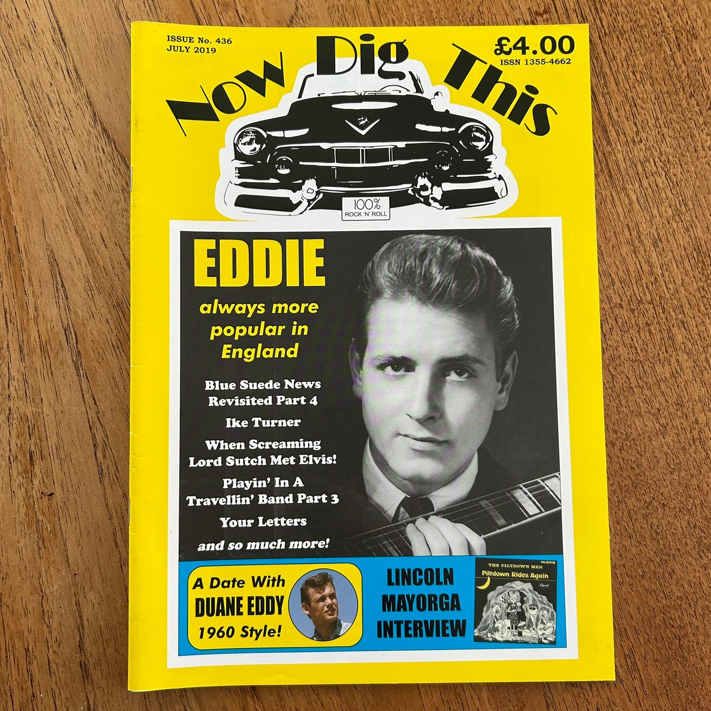 'Now Dig This' Magazine no. 436. July 2019. Rock n Roll memorabilia. Eddie Cochran, Ike Turner