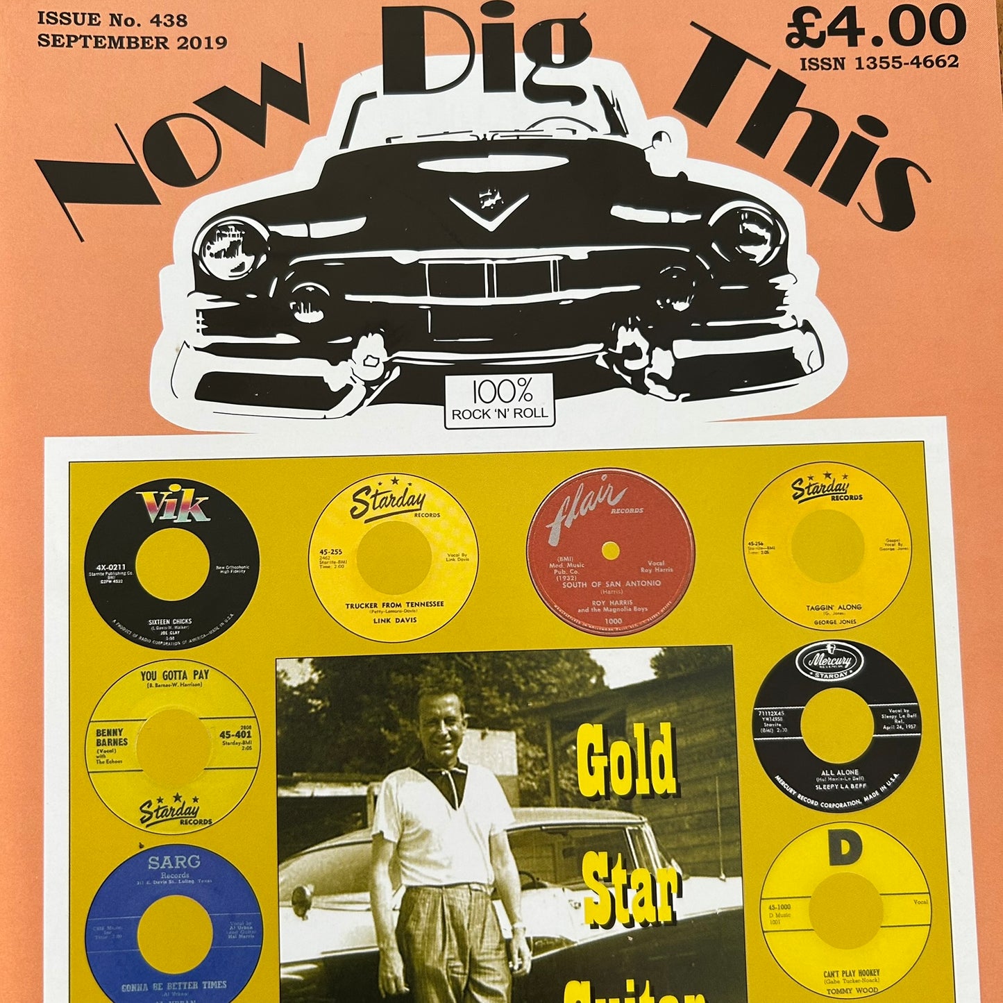 'Now Dig This' Magazine no. 438. September 2019. Rock n Roll memorabilia. Hal Harris, Big Jay McNeely