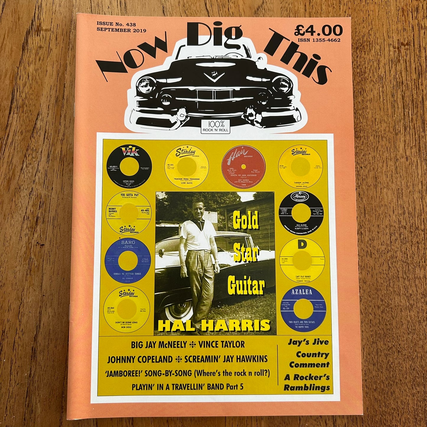 'Now Dig This' Magazine no. 438. September 2019. Rock n Roll memorabilia. Hal Harris, Big Jay McNeely