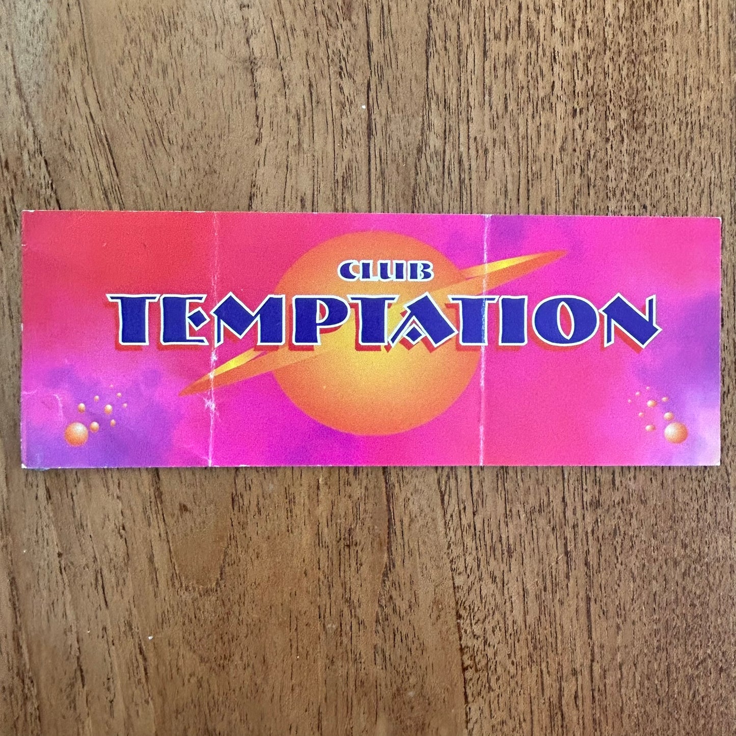 90s Y2K RAVE MEMORABILIA Temptation Celebrities, Newmarket August 1994 small flyer. Matt Maurice