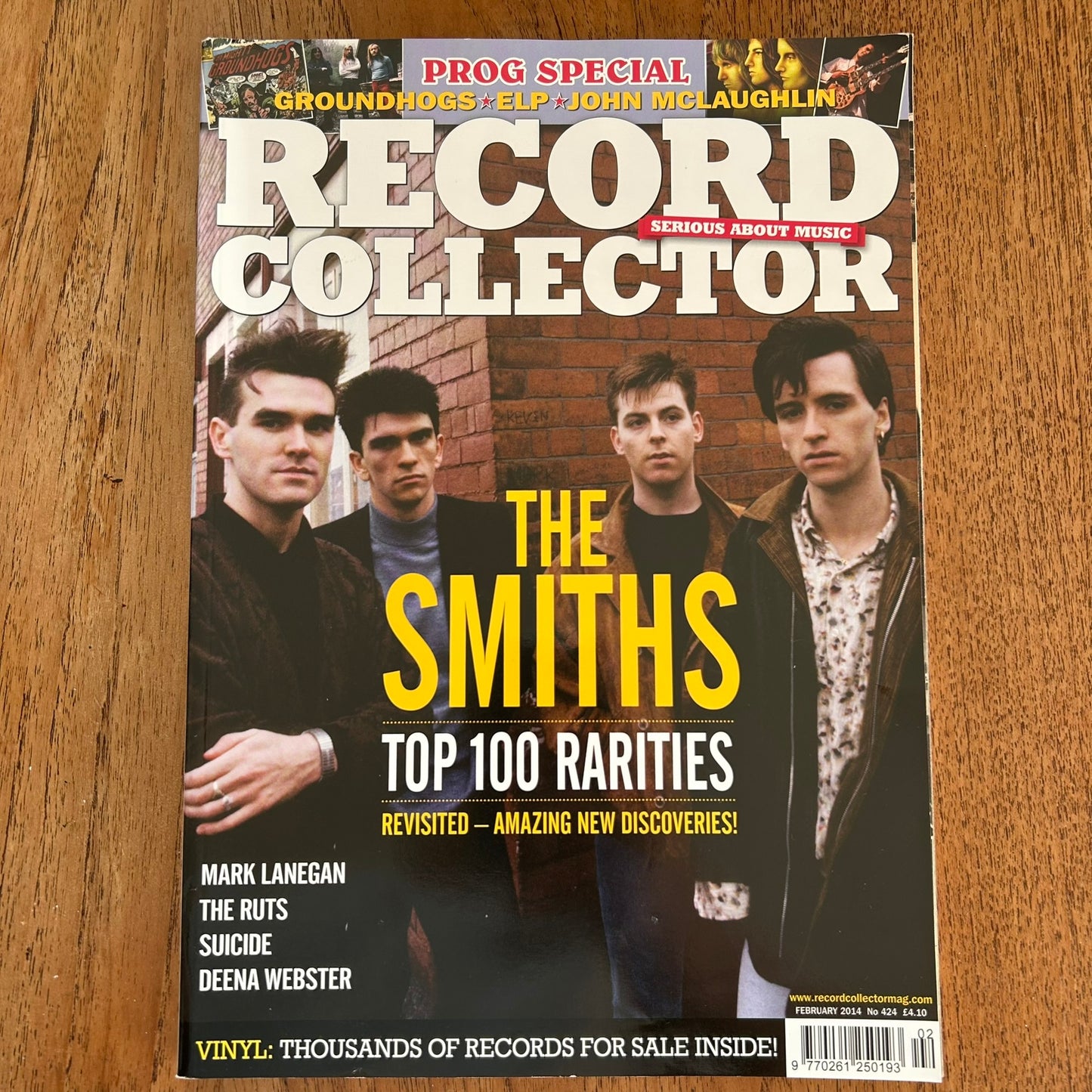 Record Collector magazine - Aug 2014 Issue 424 - The Smiths Top 100 Rarities - Prog Special