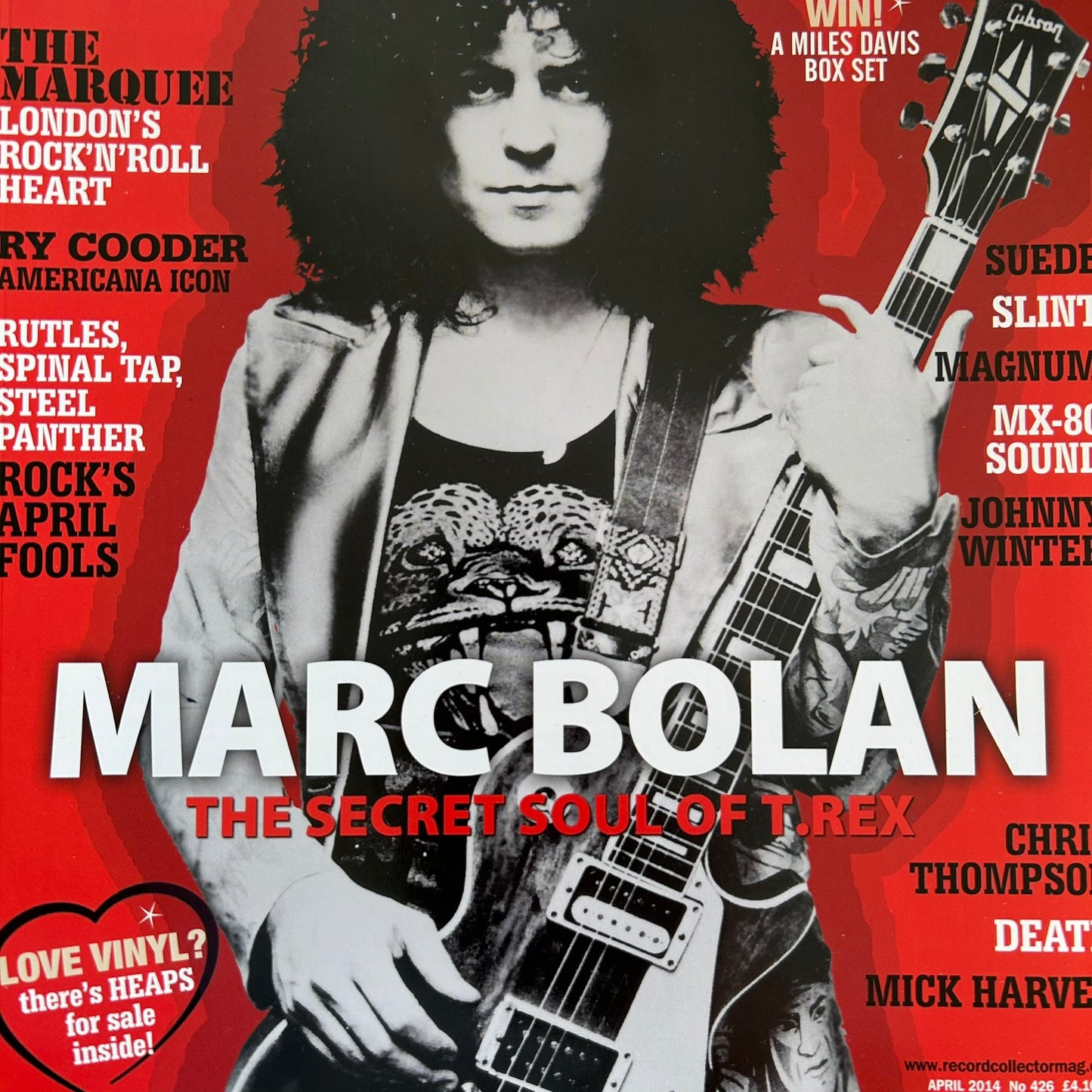 Record Collector magazine - April 2014 Issue 426 - Marc Bolan the secret soul of T.Rex - Abba's rare gems