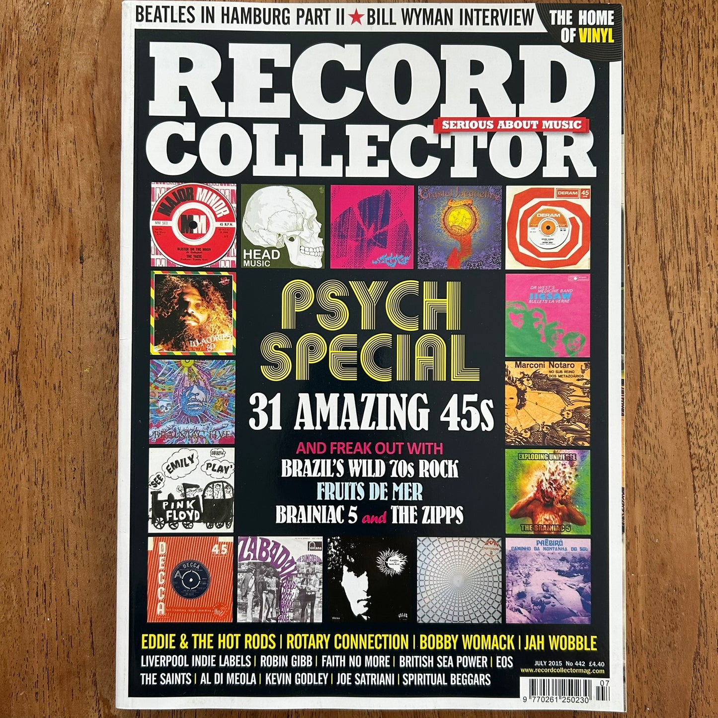 Record Collector magazine - July 2015 Issue 442 - Psych Special 31 Amazing 45s - Brazil's wild 70s rock