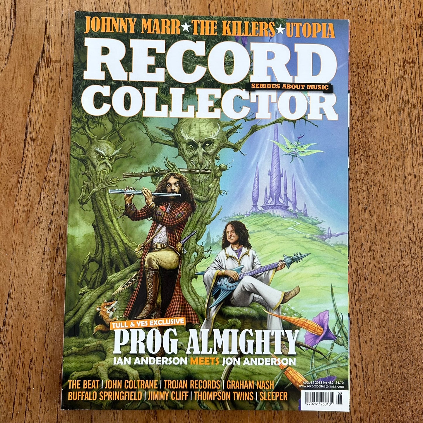 Record Collector magazine - Aug 2018 Issue 482 - Tull & Yes Exclusive - Prog Almighty - Ian Anderson meets Jon Anderson