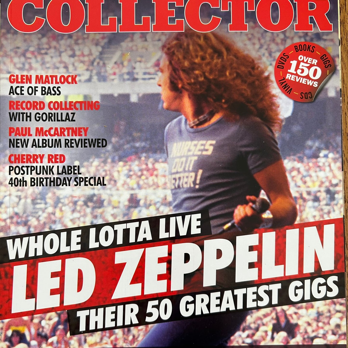 Record Collector magazine - Sept 2018 Issue 483 - Led Zeppelin their 50 greatest gigs - Glen Matlock