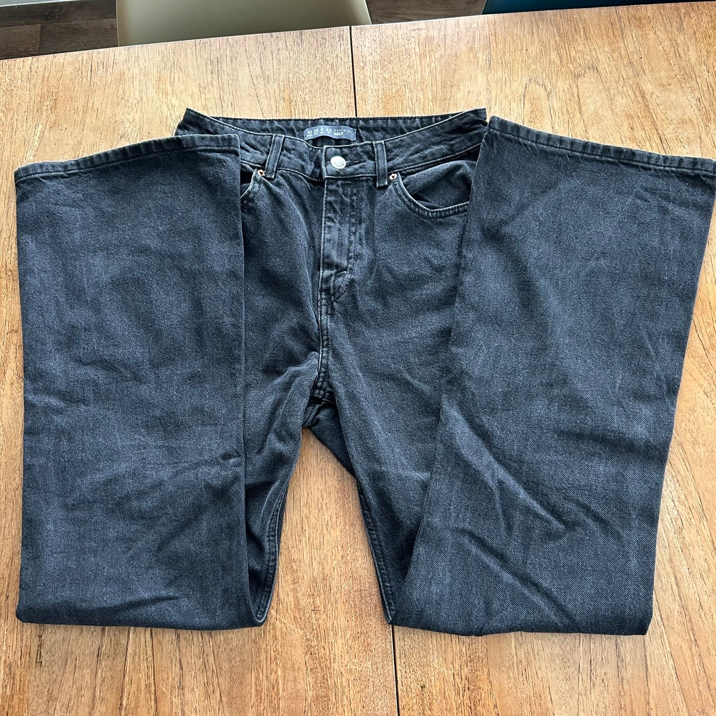 Denim Co Black Bootcut / Flared Jeans. Zip fly. Size 10 28" waist. High Rise.