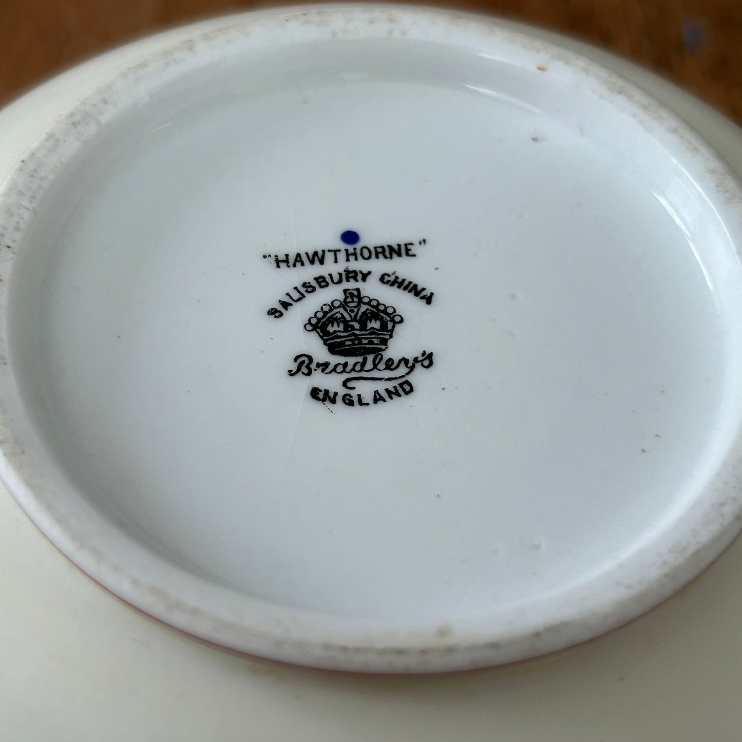 Vintage Salisbury China 'Hawthorne' Pattern Deep Bowl/Dish – Art Deco Hand-Painted Bone China