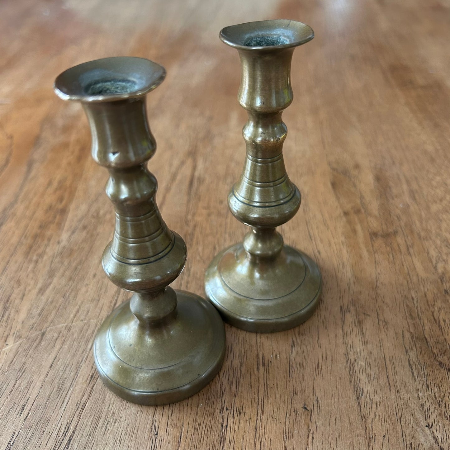 Pair Of Vintage Miniature Brass Candlestick Holder, Small Brass Candlestick Holder, c.1950s