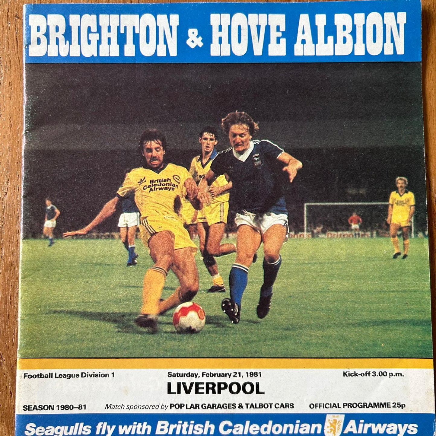 Brighton & Hove Albion v Liverpool Football Programme 1980/81 21/2/81 League Division 1