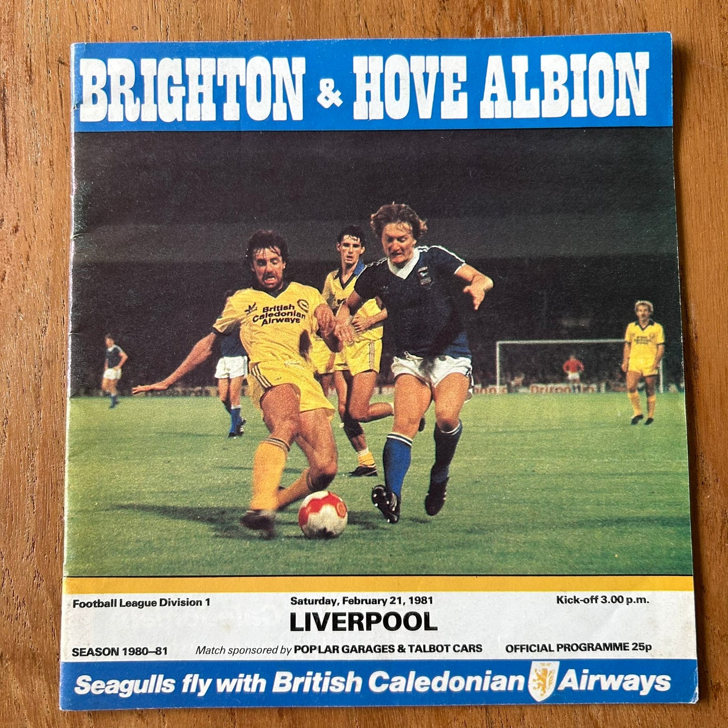 Brighton & Hove Albion v Liverpool Football Programme 1980/81 21/2/81 League Division 1