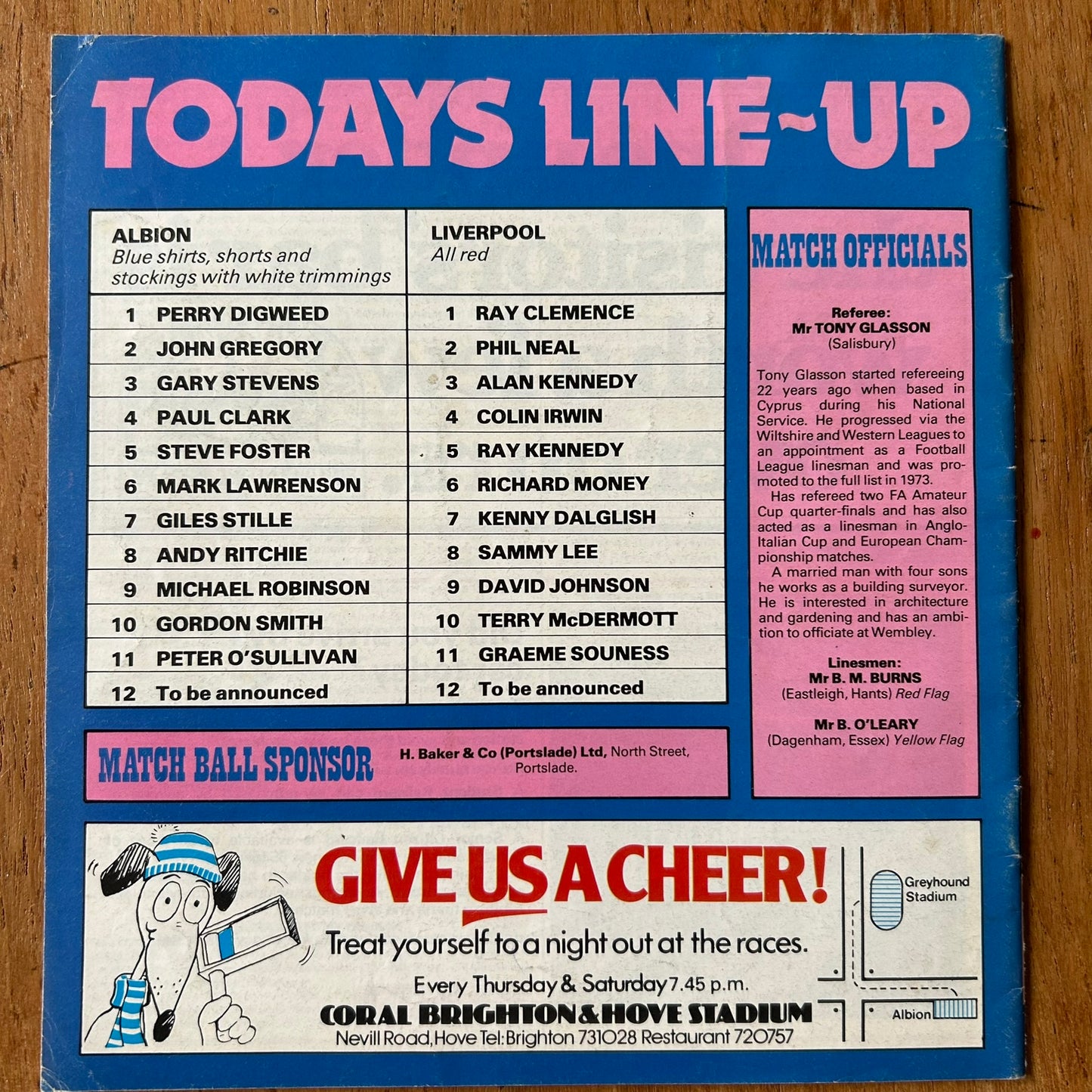 Brighton & Hove Albion v Liverpool Football Programme 1980/81 21/2/81 League Division 1