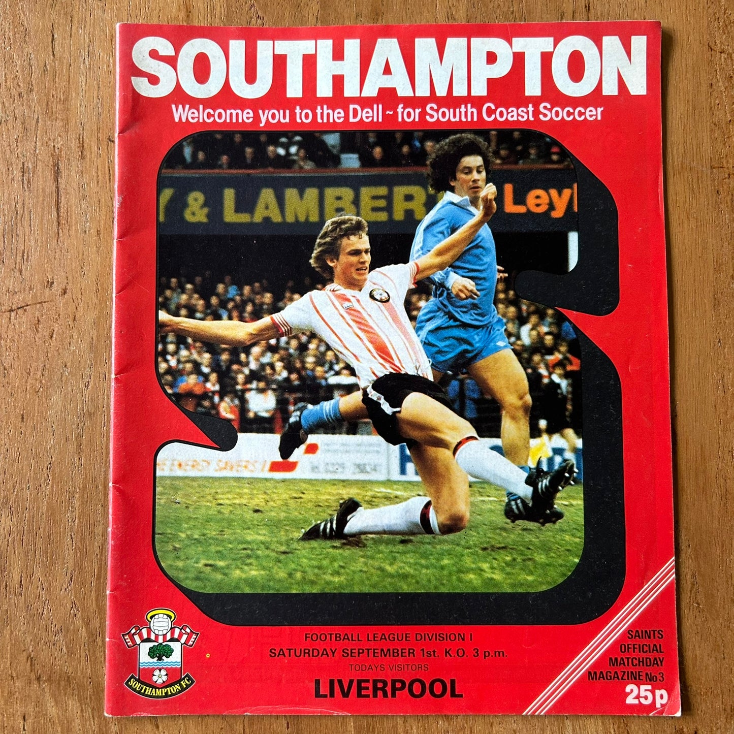 1979/80 Division 1 Southampton v Liverpool 01/09/79 70s Football Programme. Lawrie McMenemy