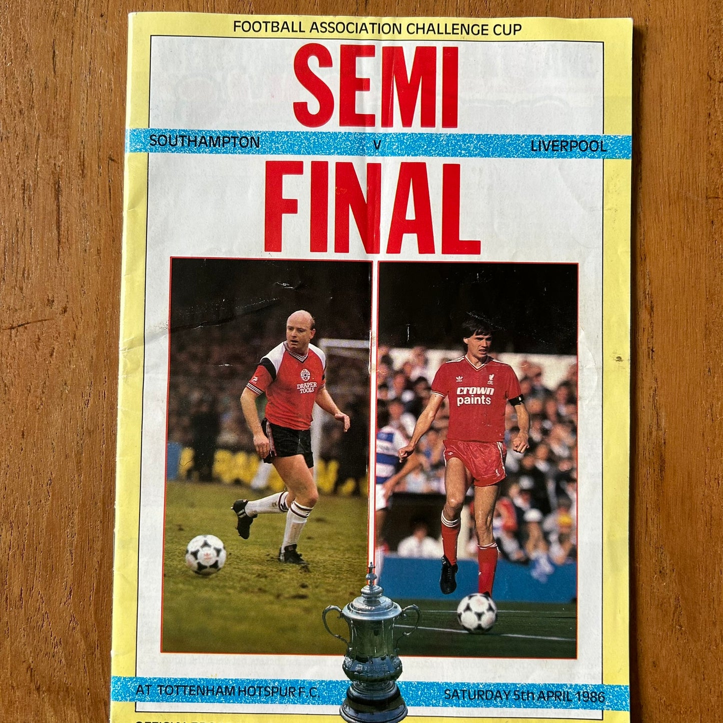 1985/86 Challenge Cup Semi-Final - Southampton v Liverpool 05/04/86 80s Football Programme.