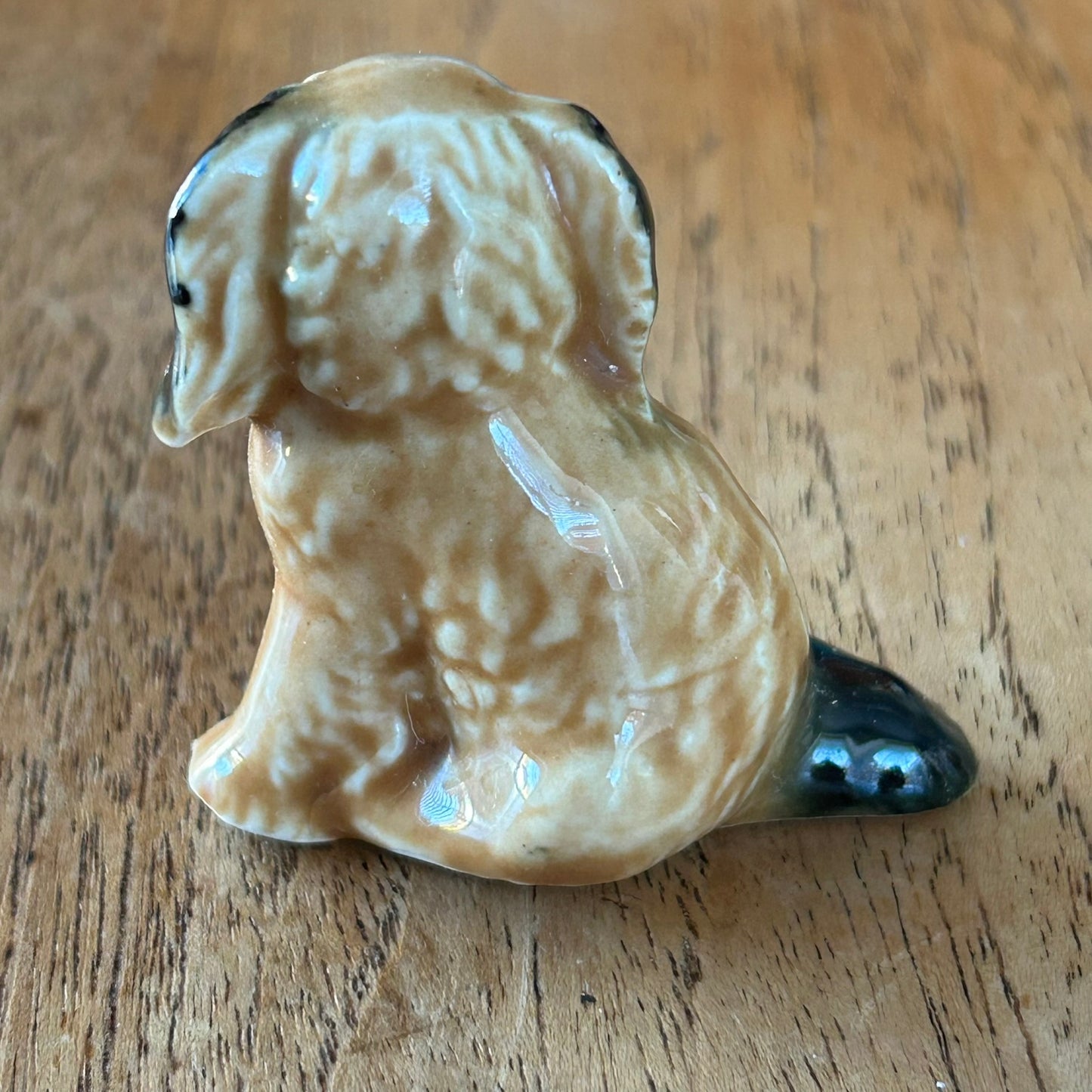 Cute Vintage Black And Tan Dog Ornament / Figurine - Small - Approx 5 cm High - Miniature