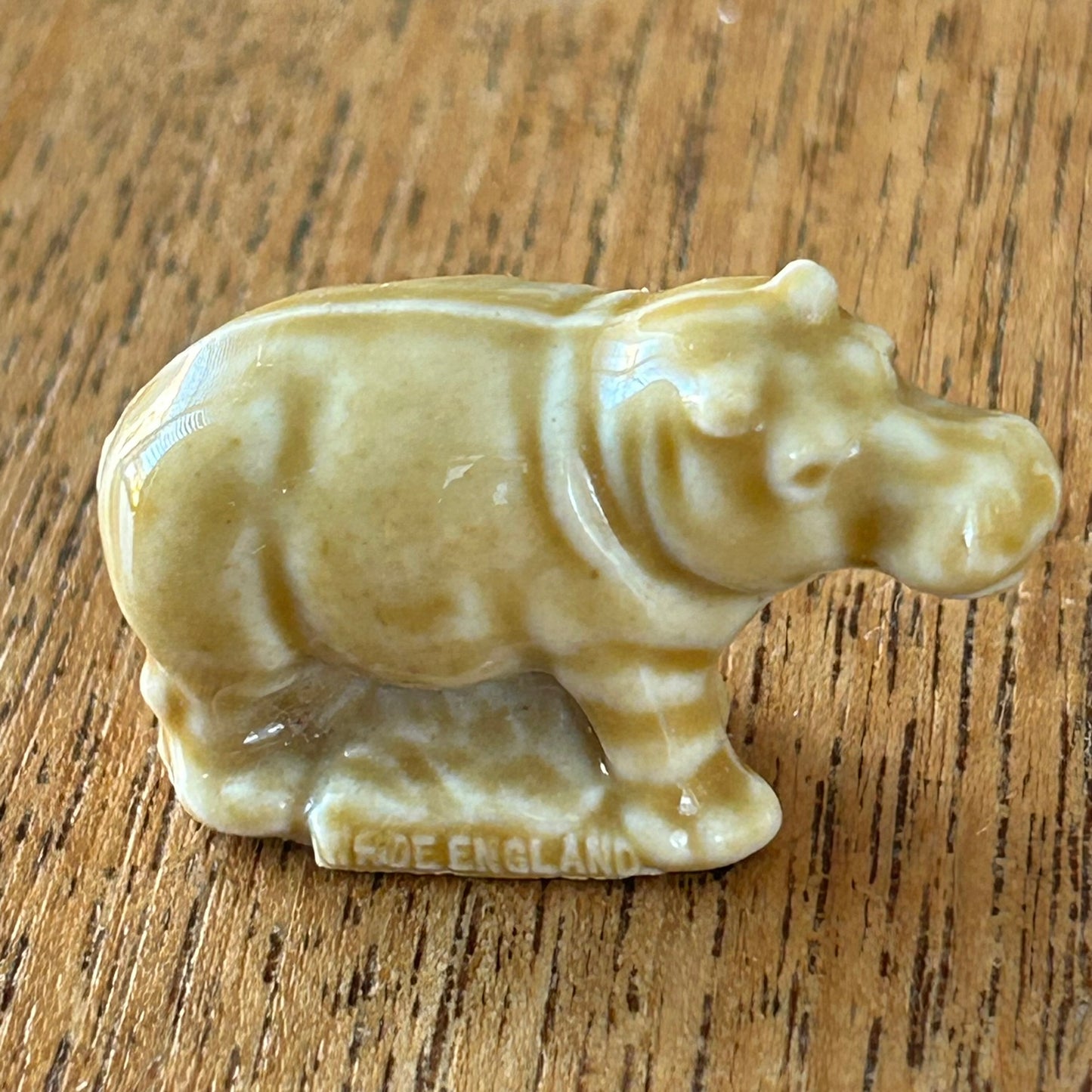 Wade Whimsie Hippo / Hippopotamus - Tiny Ornament Ceramic Cute Retro Vintage - 1980s