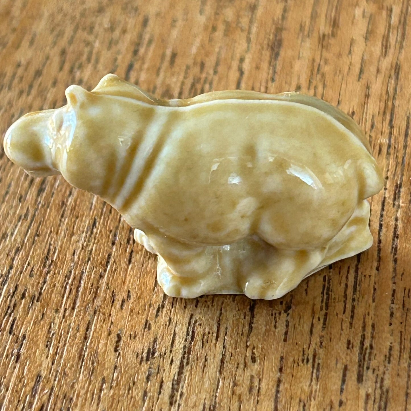 Wade Whimsie Hippo / Hippopotamus - Tiny Ornament Ceramic Cute Retro Vintage - 1980s