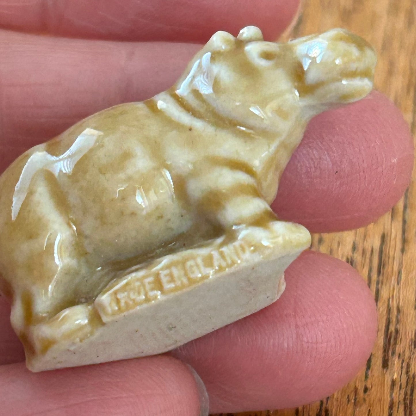 Wade Whimsie Hippo / Hippopotamus - Tiny Ornament Ceramic Cute Retro Vintage - 1980s