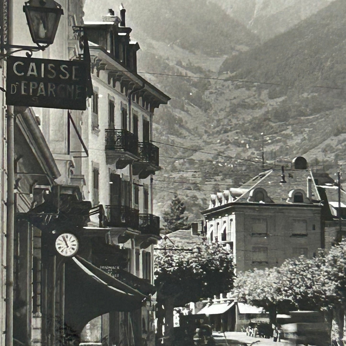 Vintage Postcard 1930s 1937 - SWITZERLAND - Martigny - Avenue de la Gare - Black and white