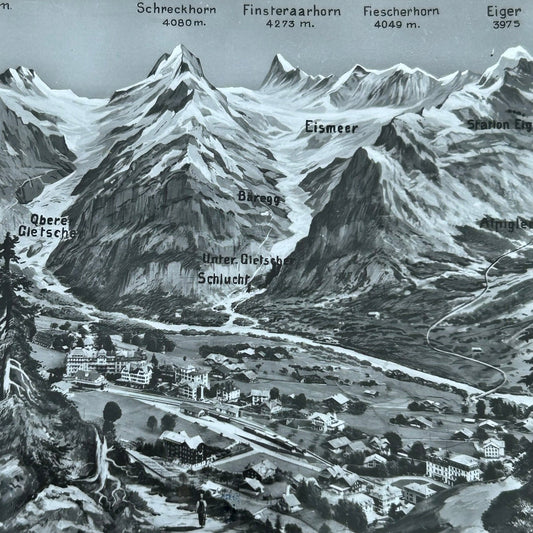 Vintage Postcard 1930s - SWITZERLAND - Grindelwald - Black and white
