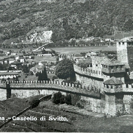 Vintage Postcard 1930s - SWITZERLAND - Bellinzona - Castello di Svitto - Black and white