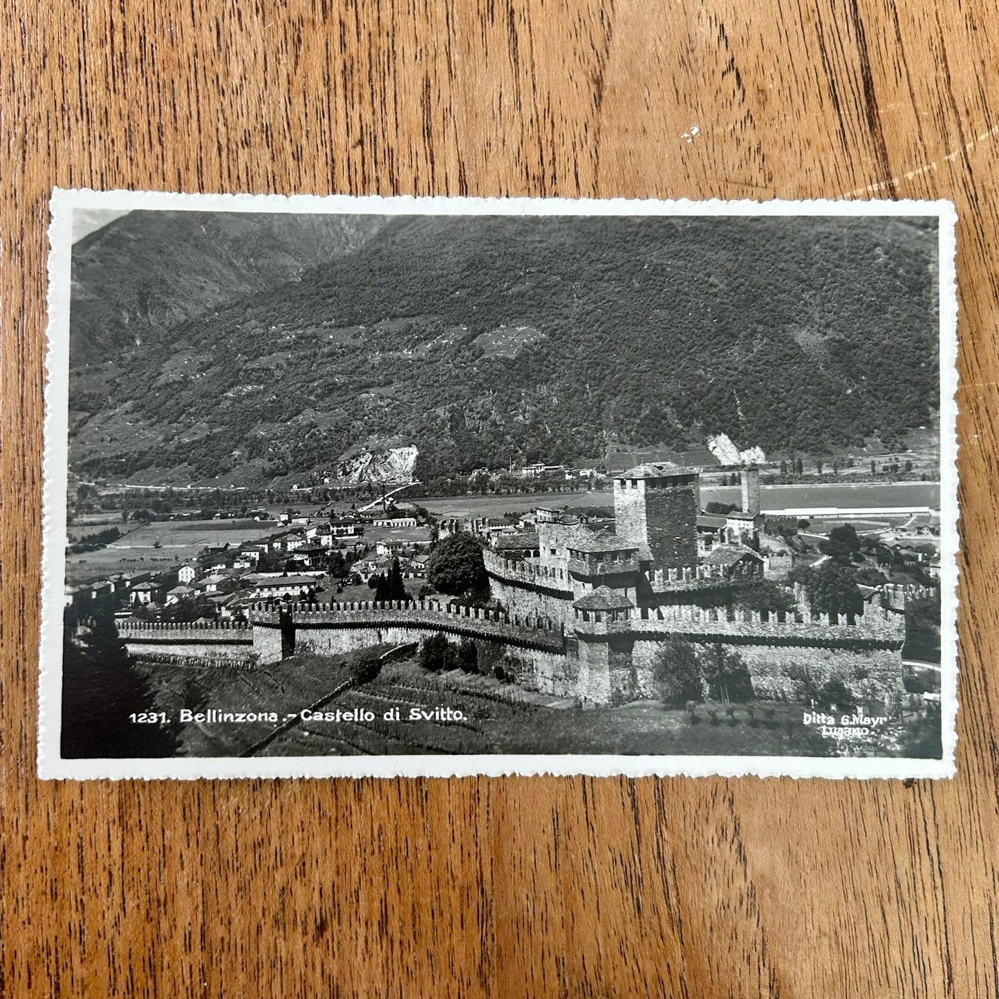 Vintage Postcard 1930s - SWITZERLAND - Bellinzona - Castello di Svitto - Black and white
