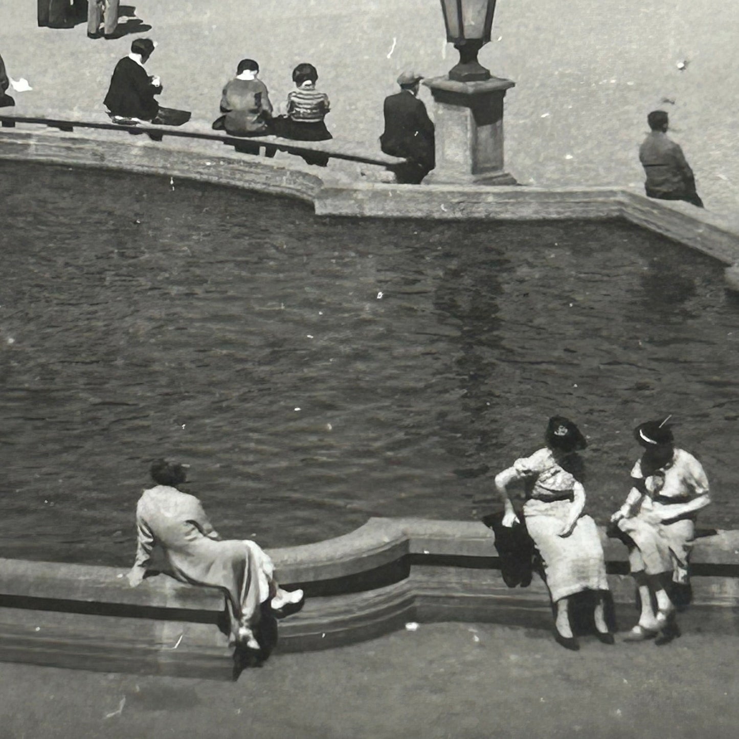 Vintage postcard 1920s / 1930s - GERMANY - Dresden - Zwingerhof - Zwinger Palace - Fountains - Black and white