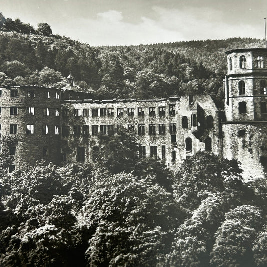 Vintage postcard - GERMANY - Schloss Heidelberg - Heidelberg Castle - Black and white