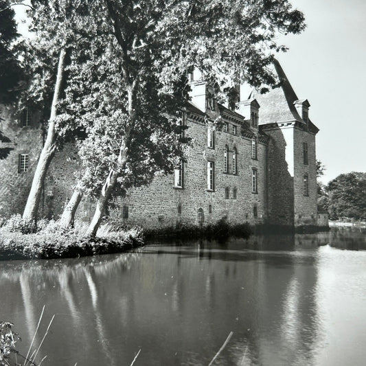 Vintage postcard - FRANCE - Chateau de Foulletorte, Evron-Mezangers  - RP - Fancy Edge - Black and white