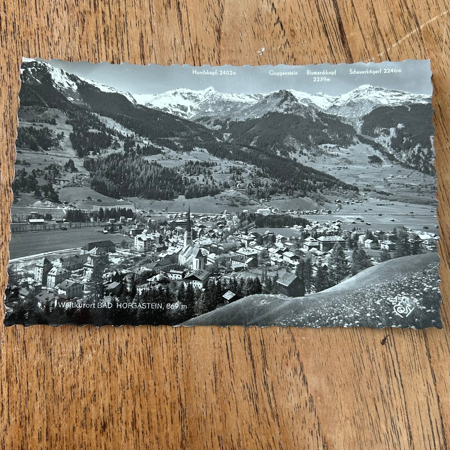 Vintage postcard - AUSTRIA - Thermal Baths - Bad Hofgastein - Mountain view - Black And White - RP