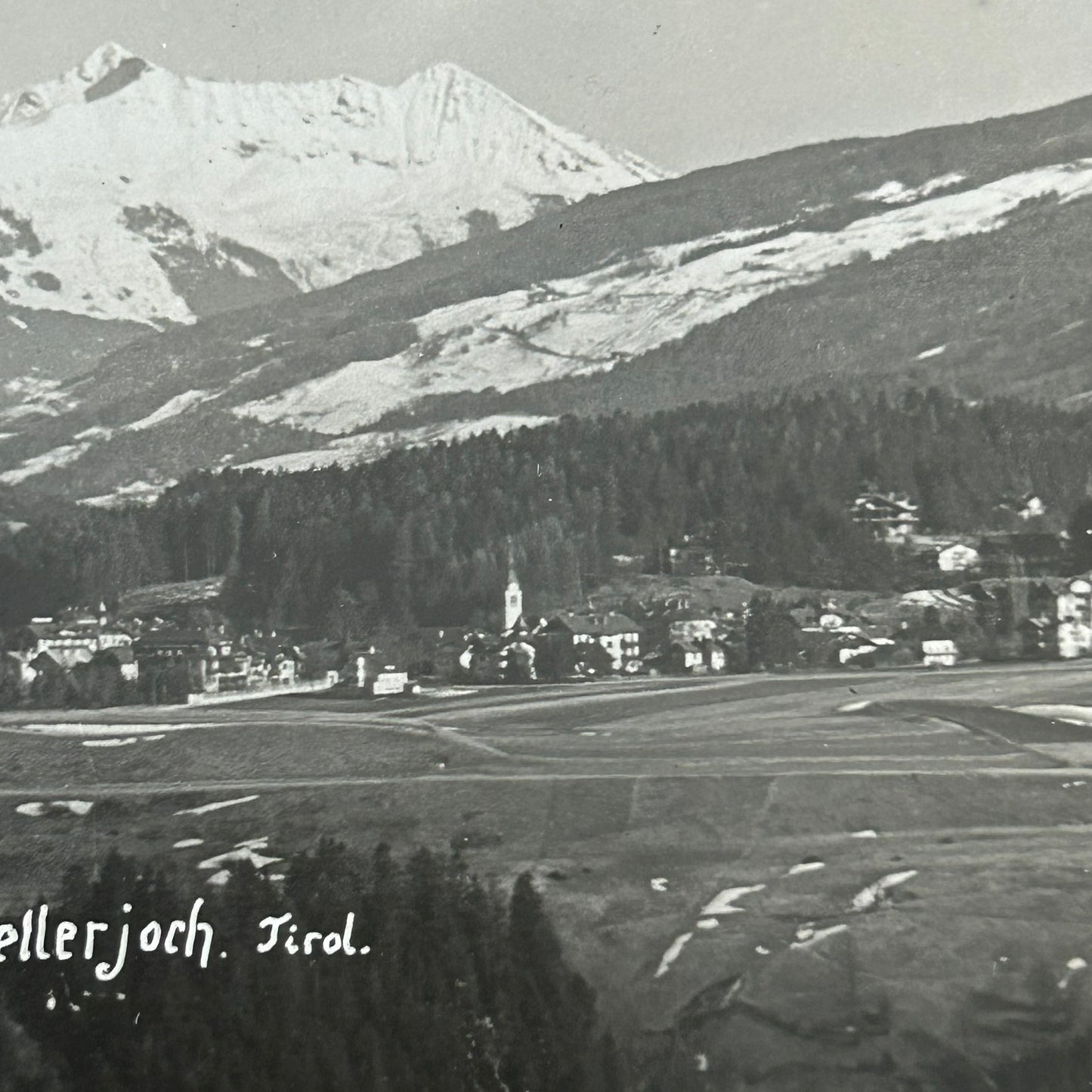 Vintage postcard - AUSTRIA - Valley and Kellerjoch Mountain, Tirol - Black And White - RP