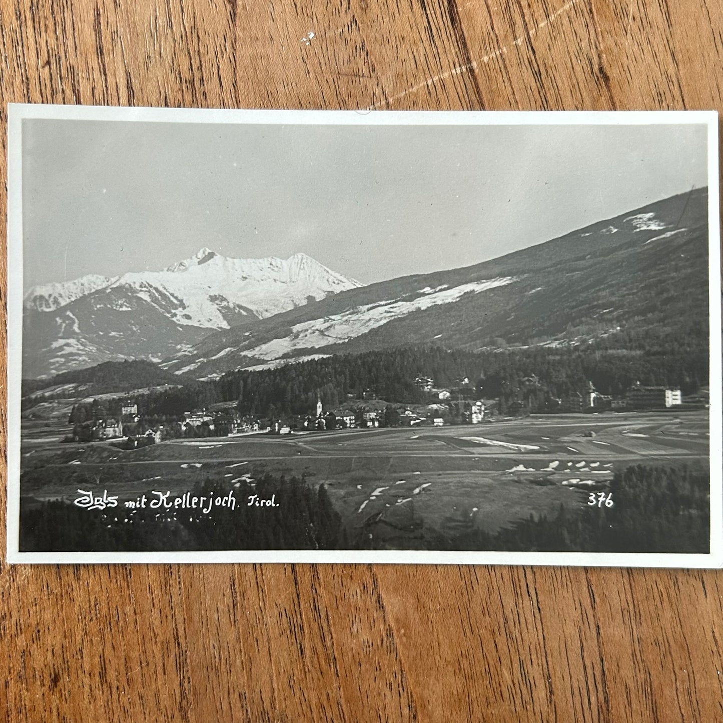 Vintage postcard - AUSTRIA - Valley and Kellerjoch Mountain, Tirol - Black And White - RP