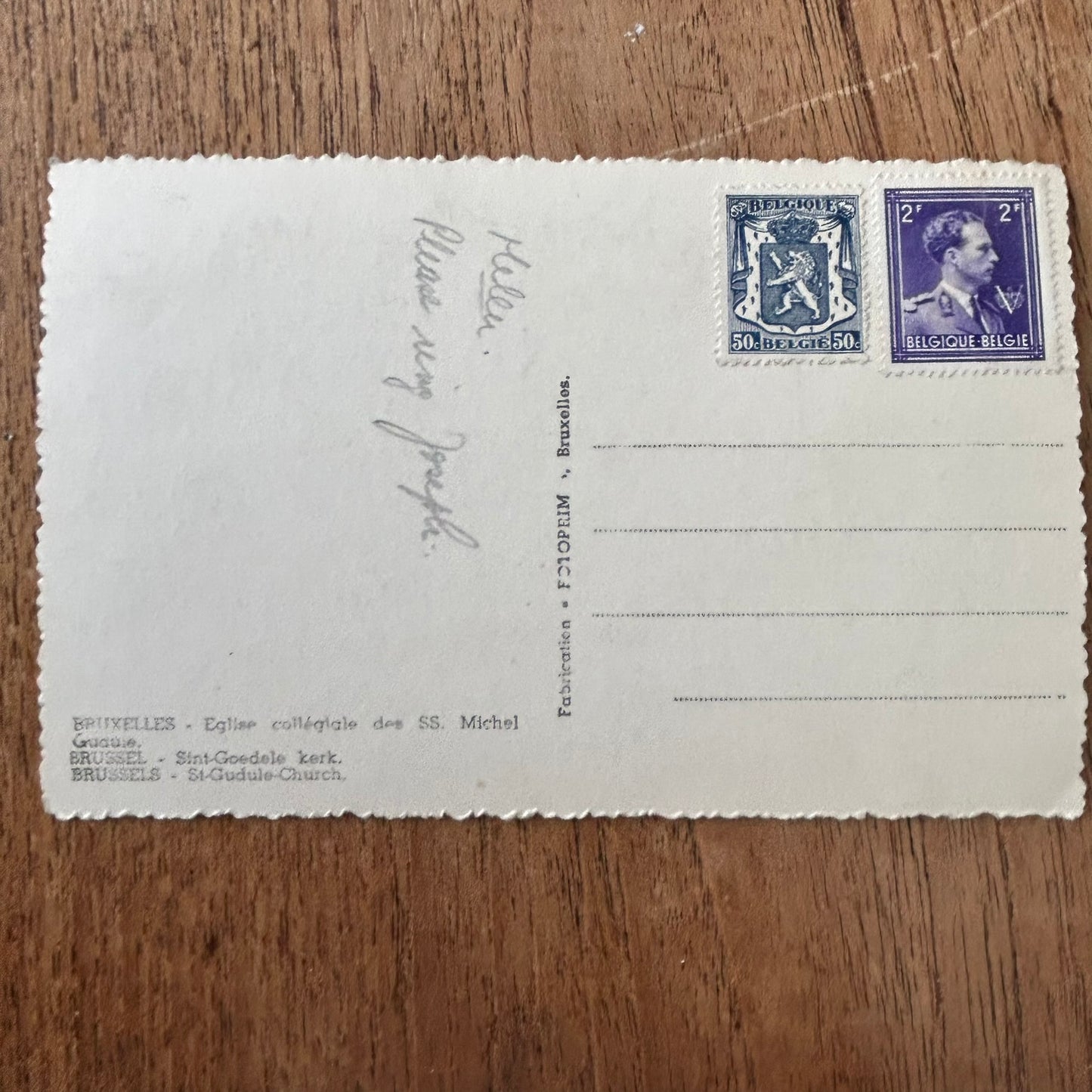 Vintage postcard - BELGIUM - Brussels - Cathedral of St Michael and St Gudule - Catholic church