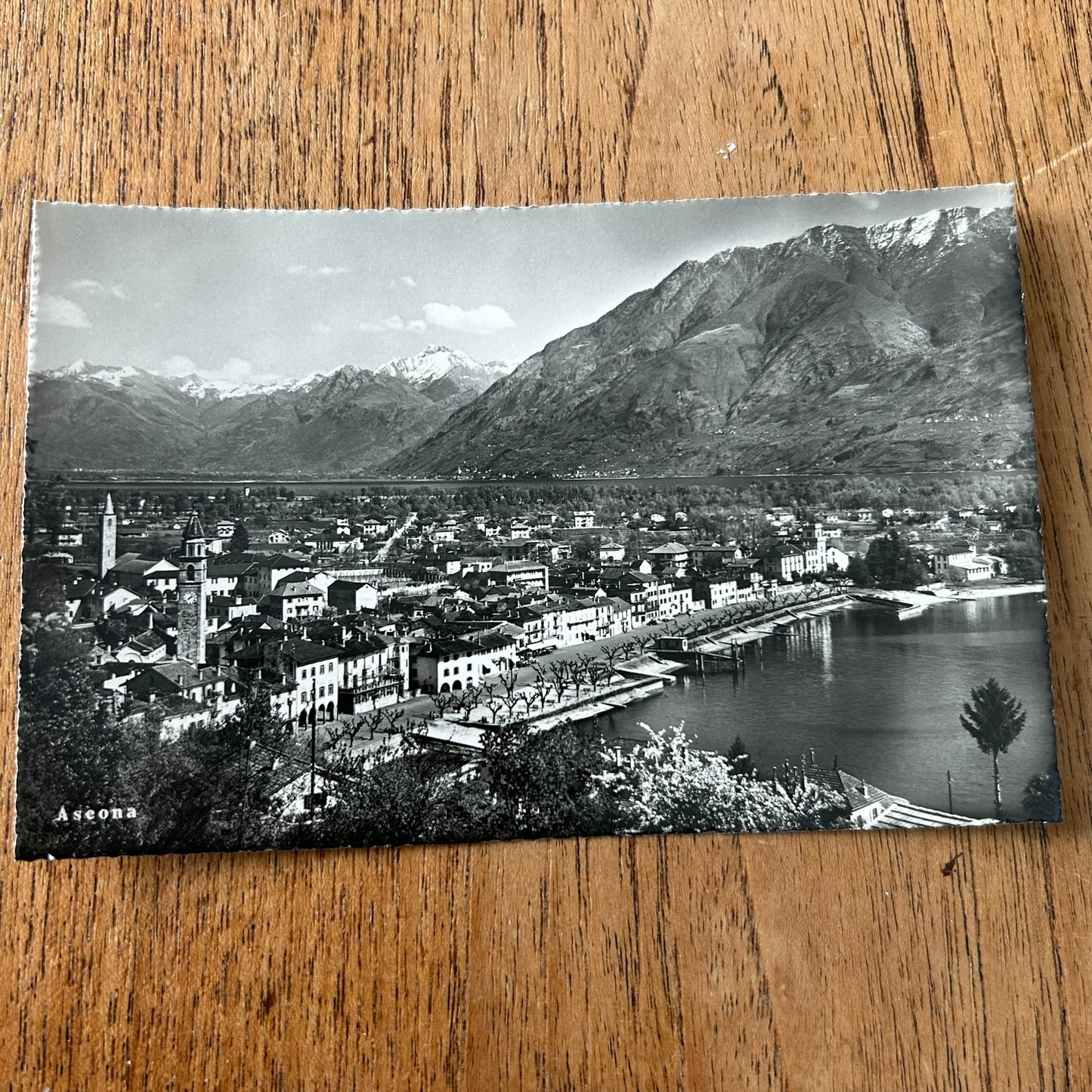 Vintage Postcard 1950s - SWITZERLAND - Ascona - Locarno - Lake Maggiore - Black and white