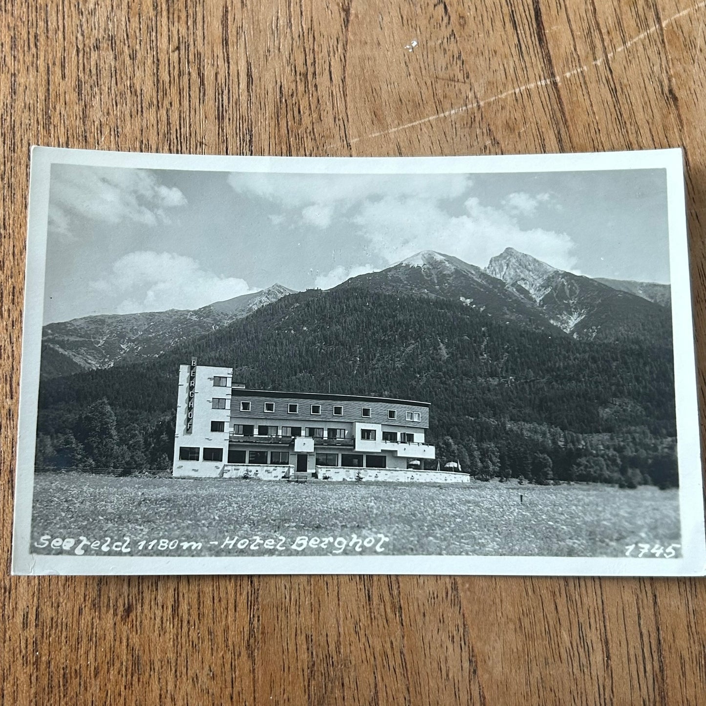 Vintage postcard - AUSTRIA - Hotel Berghof - Seefeld - Tirol -  Bauhaus Style - Black And White
