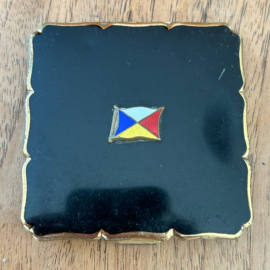 Vintage P&O Shipping Logo Powder Compact – Cruise Souvenir - 1950s to 1970s - Possibly Stratton